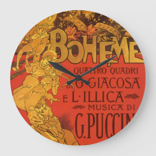  Art Nouveau Music, La Boheme Opera, 1896 Grote Klok