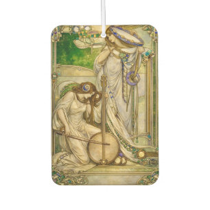 Art Nouveau Muziek Meisjes Vintage Illustratie Luchtverfrisser