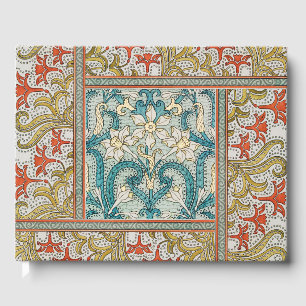 Art Nouveau Narcis Patroon Verneuil Antiek Gastenboek