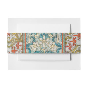Art Nouveau Narcis Patroon Verneuil Antiek Uitnodigingen Wikkel