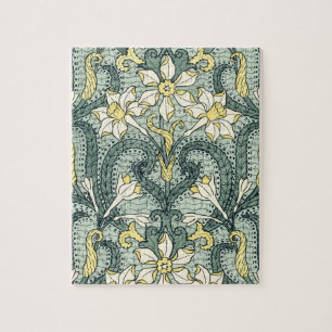 Art Nouveau Narcissus Bloemen in Vintage Stijl Legpuzzel