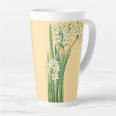 Art Nouveau Narcissus Flowers Latte Mug (Angle droit)