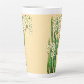 Art Nouveau Narcissus Flowers Latte Mug (Devant)