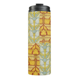 Art Nouveau Natuur Rasterpatroon Kunst uit het ver Thermosbeker