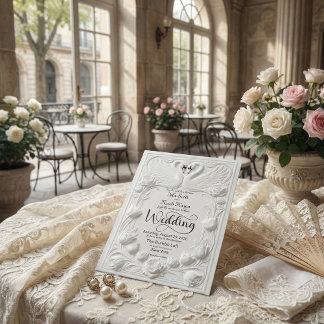 Art Nouveau nep-reliëf Zwanen Huwelijk Kaart