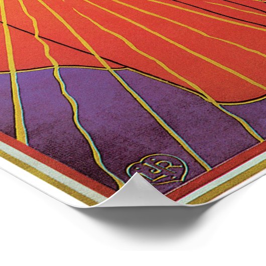 Art Nouveau New York Sun en Poster (Hoek)