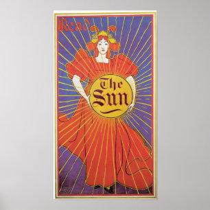 Art Nouveau New York Sun en Poster