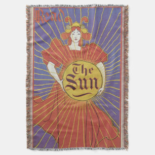  Art Nouveau, New York Sun Newspaper Deken
