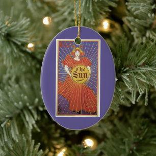  Art Nouveau, New York Sun Newspaper Keramisch Ornament