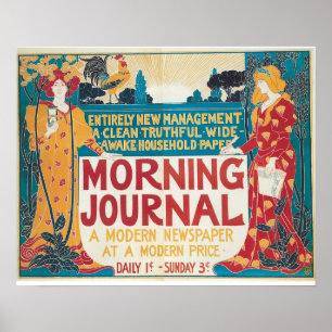  Art Nouveau - nieuwe krant Poster