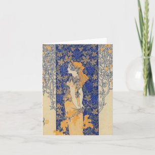 Art Nouveau Note-Kaart Kaart