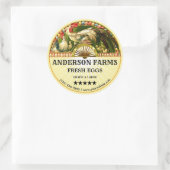 Art Nouveau OEufs frais Modèle Étiquette (Sac)