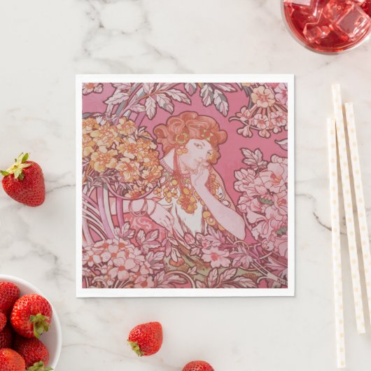 Art Nouveau ontwerp Papieren servetten (Insitu)