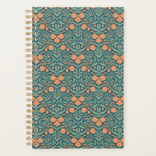 Art Nouveau oranje tulp-achtig bloempatroon Planner