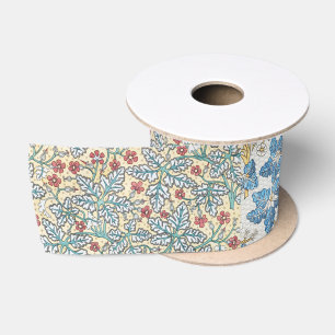 Art Nouveau Oud Wild Geranium Bloempatroon Lint