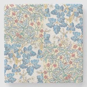 Art Nouveau Oud Wild Geranium Bloempatroon Stenen Onderzetter