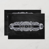 Art Nouveau Oude Stijl Bewaar de Datum Save The Date (Voorkant / Achterkant)