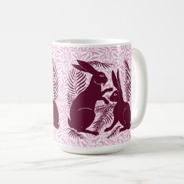 Art Nouveau Paar Konijnen De Morgan en Morris Koffiemok