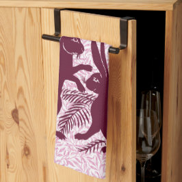 Art Nouveau Paar Konijnen De Morgan en Morris Theedoek