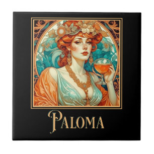 Art Nouveau Paloma Tegeltje