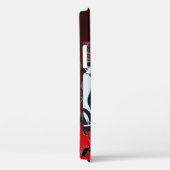 ART NOUVEAU PAN, RODE ZWARTE WIT DAMASK Case-Mate iPhone CASE (Achterkant / Rechts)