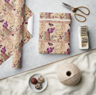 Art Nouveau Pasen – Belle Époque stijl Cadeaupapier