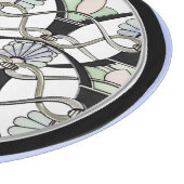 Art Nouveau Pastel schelpen, lelies & zwarte bogen Snijplank (Hoek)