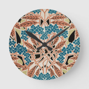 Art Nouveau patroon #12 Ronde Klok