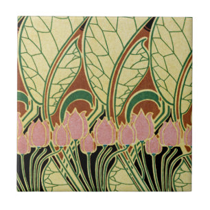Art Nouveau patroon #1 Tegeltje