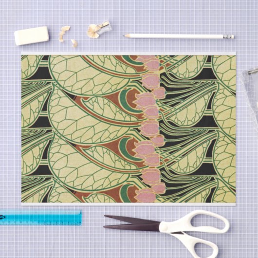 Art Nouveau patroon #1 Tissuepapier (Craft)