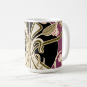 Art Nouveau patroon 2 Koffiemok (Voorkant rechts)