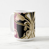 Art Nouveau patroon 2 Koffiemok (Voorkant links)