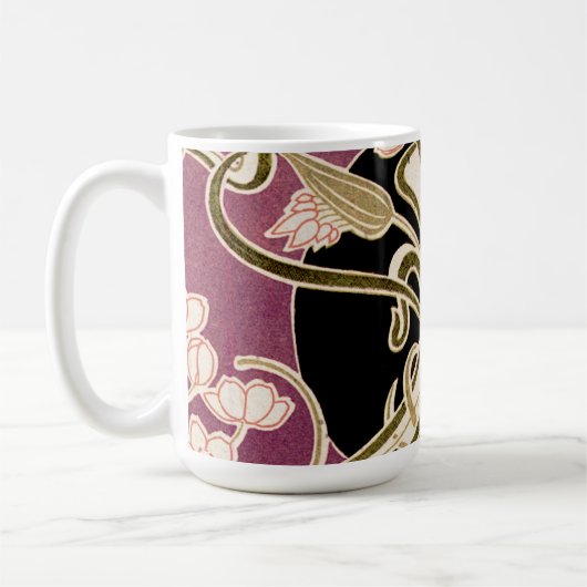 Art Nouveau patroon 2 Koffiemok (Links)