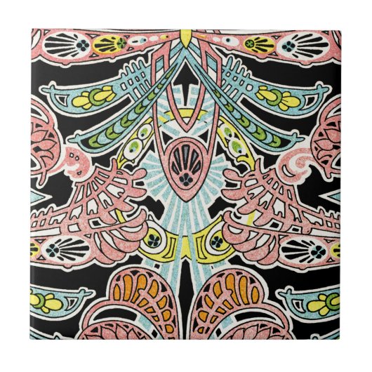 Art Nouveau patroon #8 Tegeltje (Voorkant)