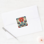 Art Nouveau Patroon Vierkante Sticker (Envelop)
