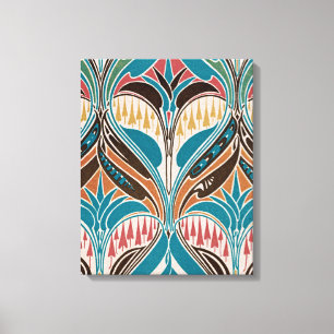 Art Nouveau Pattern #11 in Emporio Moffa Canvas Afdruk