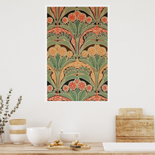 Art Nouveau Pattern #3 op Emporio Moffa Poster (Keuken)