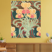 Art Nouveau Pattern #4 op Emporio Moffa Canvas Afdruk (Insitu (Woonkamer))
