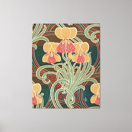 Art Nouveau Pattern #4 op Emporio Moffa Canvas Afdruk (Voorkant)