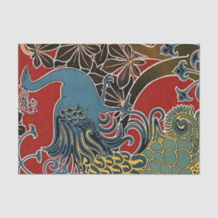 “Art Nouveau Pauw” door Gisbert Combaz Tissuepapier