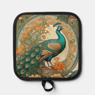 Art Nouveau Pauw Pot Houder