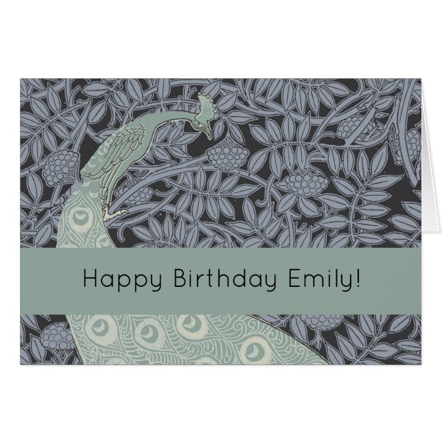 Art Nouveau Peacock Classic  Bird (Voorkant Horizontaal)