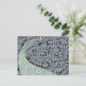 Art Nouveau Peacock Classic Bird Briefkaart (Staand voorkant)