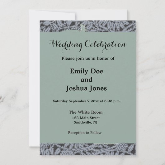 Art Nouveau Peacock Classic Bird Kaart (Voorkant)