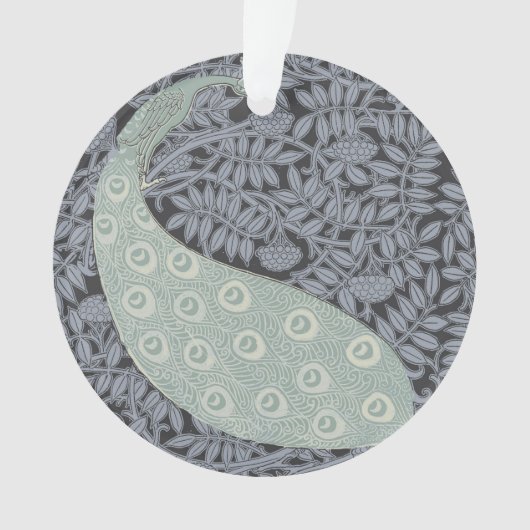 Art Nouveau Peacock Classic  Bird Ornament (voorkant)