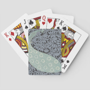 Art Nouveau Peacock Classic Bird Pokerkaarten
