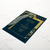 Art Nouveau Peacock Folie Uitnodiging (Gedraaid)