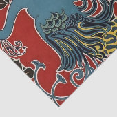 "Art Nouveau Peacock" van Gisbert Combaz Tissuepapier (Detail)