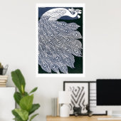  Art Nouveau Peacock van Will Bradley Poster (Thuiskantoor)