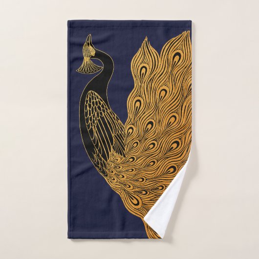 Art Nouveau Peacock Will Bradley (Serviette à main)